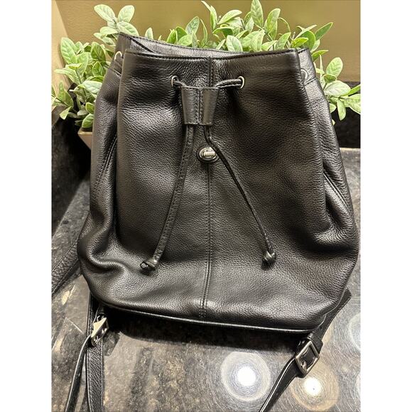Coach Purse Womens Black Pebbled‎ Leather Park Backpack #24385 Adjustable Straps main image 9